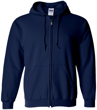 G186 Men's Zip Up Hooded Sweatshirt